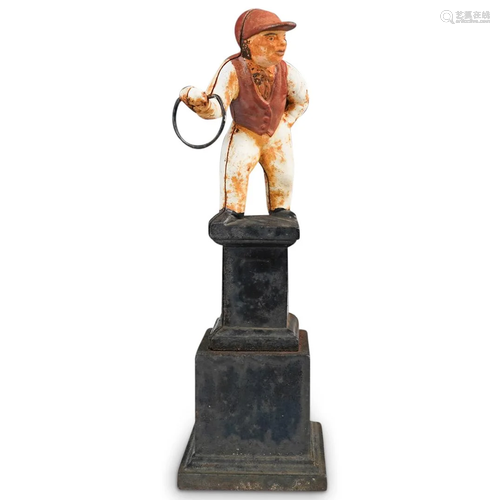 Antique Cast Iron Jockey Statue