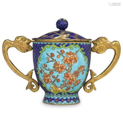 Antique Chinese Cloisonne Urn