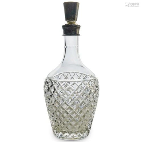 Hawkes Sterling Silver and Crystal Decanter