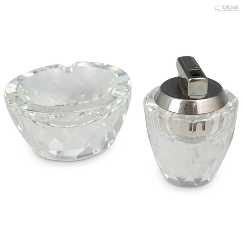 (2 Pc) Swarovski Silver Crystal Set