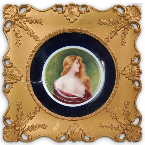 Royal Vienna Porcelain Plate After Angelo Asti