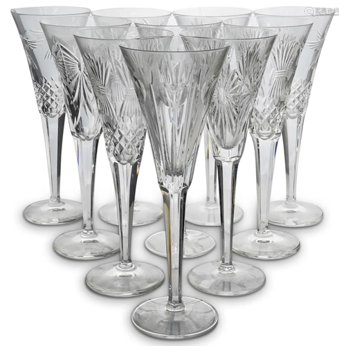 (10 Pc) Waterford Lismore Toasting Flute Set