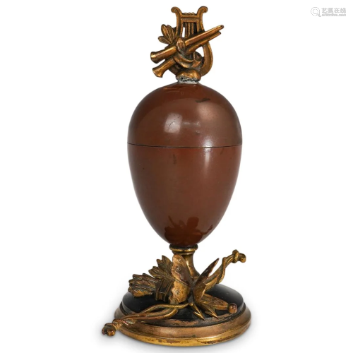 After Louis Auguste Moreau (1855-1919) Bronze Egg Box