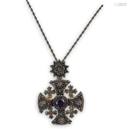 Silver Jerusalem Cross Pendant