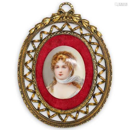 Vienna Framed Porcelain Portrait Plaque