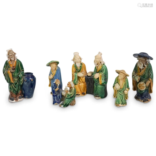 (6Pc) Collection Of Chinese Mud Men Figurines
