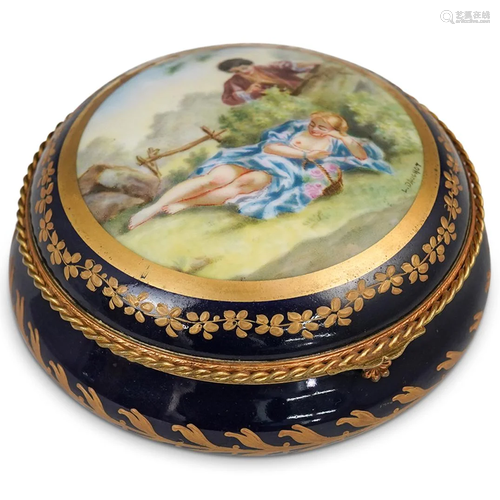 French Sevres Ceramic Jewelry Box