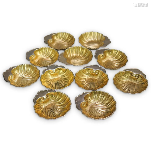 (12Pc) Gorham Sterling Shell Salt Cellars