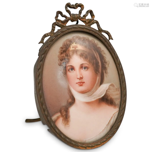 French Porcelain Painted Plaque