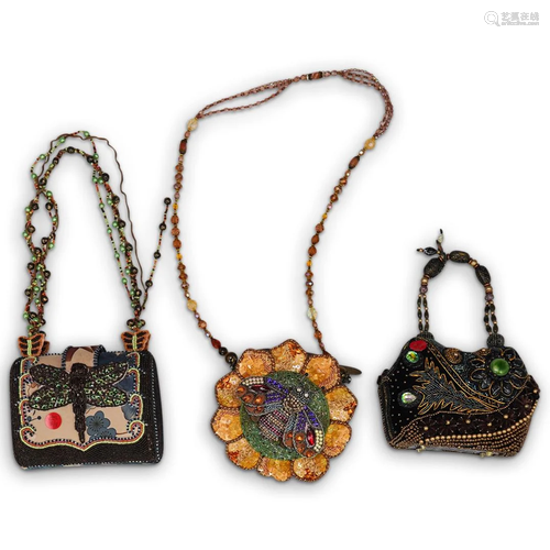 (3 Pc) Ladies Beaded Bag Grouping Set