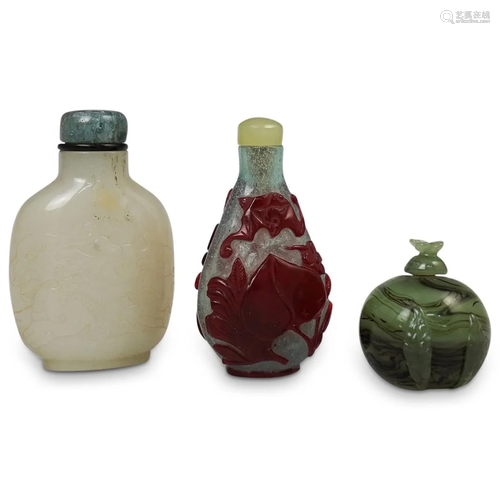 (3 Pc) Antique Chinese Snuff Bottles