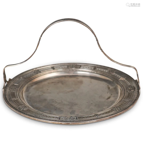 European Sterling Silver Handled Tray