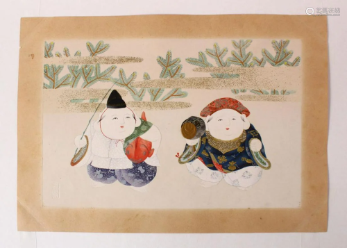 A EARLY 20TH CENTURY JAPANESE WOODBLOCK PRINT - TWO