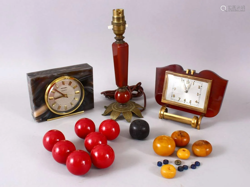 A SMALL GROUP OF ITEMS some possibly containing cherry