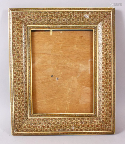 AN ANGLO INDIAN MICRO MOSAIC INLAID PHOTO FRAME,