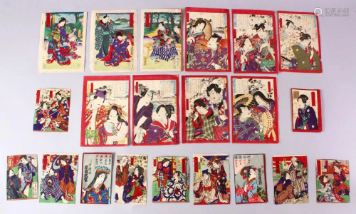 A COLLECTION OF 21 JAPANESE WOOD BLOCK PRINTS - S…