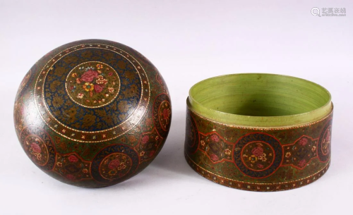 A FINE 19TH CENTURY INDO PERSIAN KASHMIRI LACQUERED