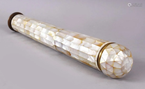 A GOOD TURKISH OTTOMAN INLAID MOTHER OF PEARL FOUR PART