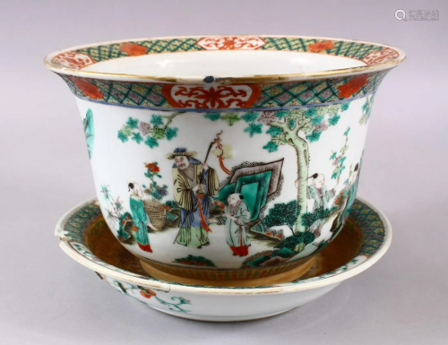 A 19TH / 20TH CENTURY CHINESE FAMILLE VERTE PORCELAIN