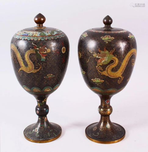 TWO GOOD 19TH CENTURY OR EARLIER CHINESE CLOISONNE S…