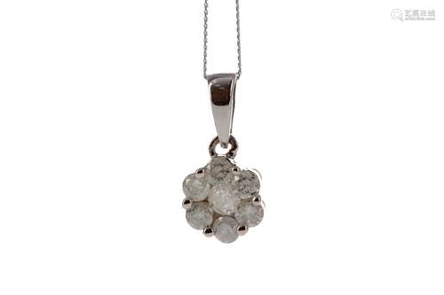 A DIAMOND CLUSTER PENDANT