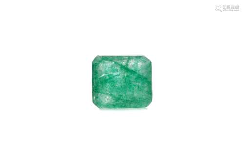 A CERTIFICATED UNMOUNTED EMERALD