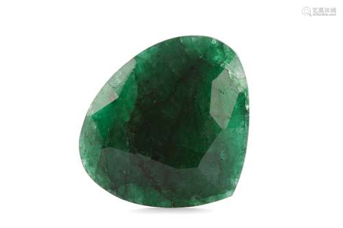 A CERTIFICATED UNMOUNTED EMERALD