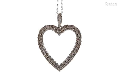 A DIAMOND SET HEART PENDANT