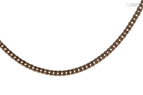 NINE CARAT ROSE GOLD CURB LINK CHAIN