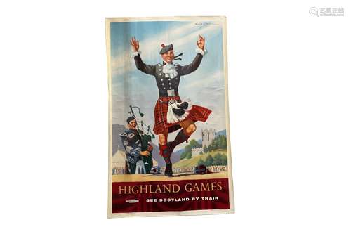 BRITISH RAILWAYS - HIGHLAND GAMES POSTER