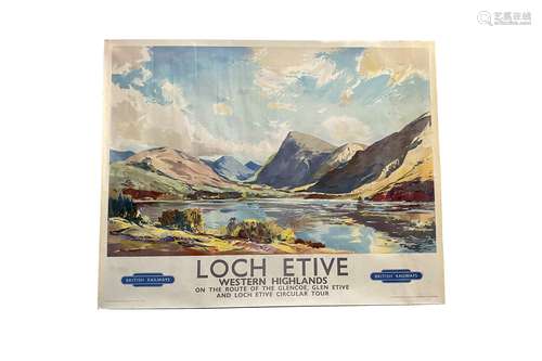 BRITISH RAILWAYS - LOCH ETIVE WESTERN HIGHLANDS POSTER