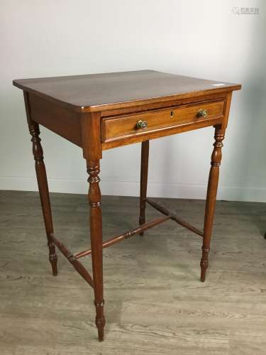 A VICTORIAN MAHOGANY OBLONG SIDE TABLE