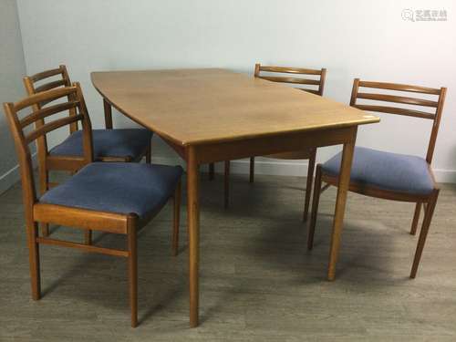 A MID-20TH CENTURY TEAK DINING SUITE