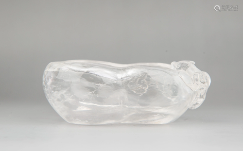 A CARVED CRYSTAL WASHER