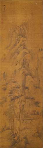 Shen Shichong 1591 - 1691 沈士充 1591-1691 | Landscape 松崗遠...