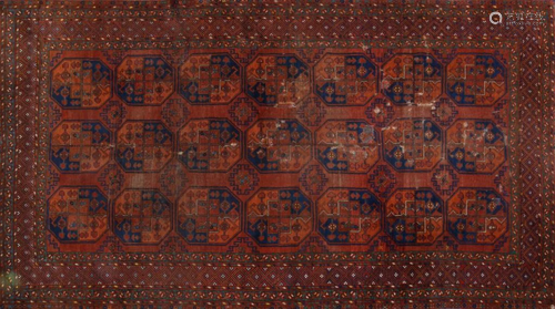 ANTIQUE AFGHAN TRIBAL WOOL RUG