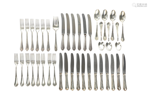 40 PCS CONTINENTAL SILVER FLATWARE, 1,448g