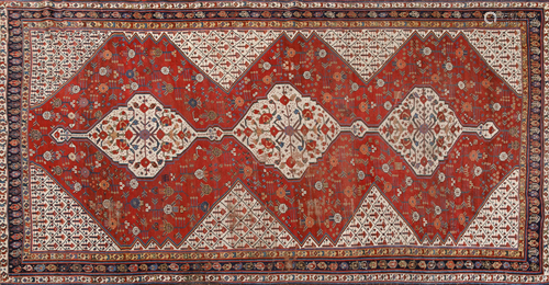 ANTIQUE WOOL QASHKAEI TRIBAL RUG