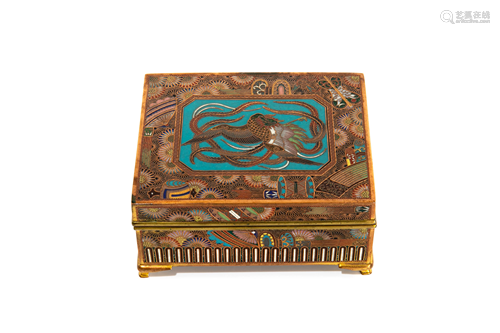 ANTIQUE JAPANESE CLOISONNE BOX