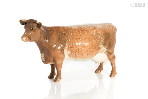 BESWICK PORCELAIN DAIRY SHORTHORN COW