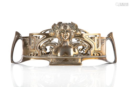 ART NOUVEAU BRONZE PLATED JARDINIERE