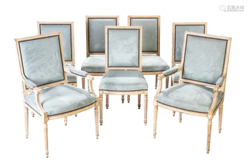 SET OF TWELVE FRENCH DINING CHAIRS
