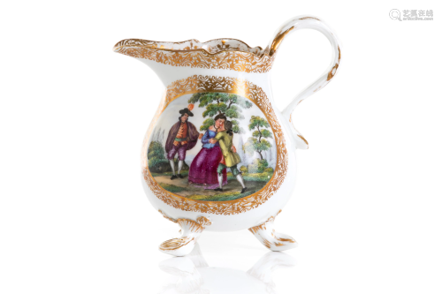 19TH C MEISSEN PORCELAIN CREAM JUG