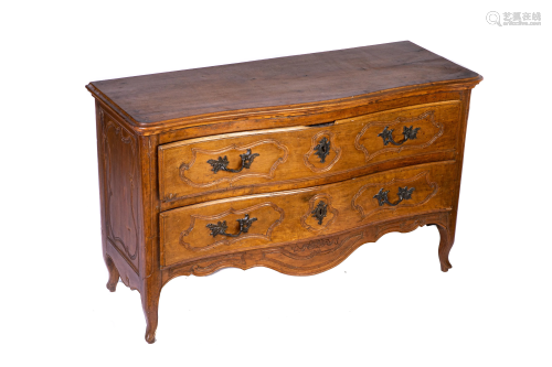 18TH C CONTINENTAL TWO DRAWER COMMODE