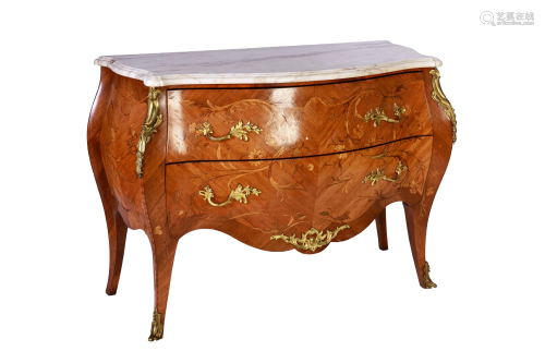LOUIS XV STYLE TWO DRAWER COMMODE
