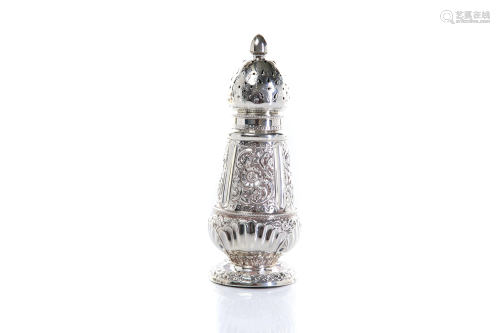 19TH C ENGLISH SILVER CASTER, 109g