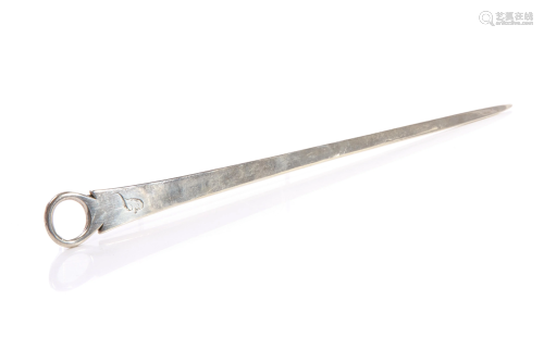 GEORGE III ENGLISH SILVER MEAT SKEWER, 91g