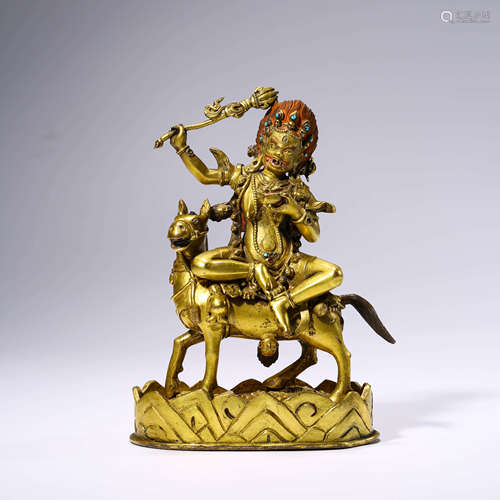 A Gilt-bronze Statue of Palden Lhamo