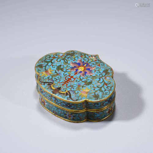 A Gilt-bronze Cloisonne Box and Cover