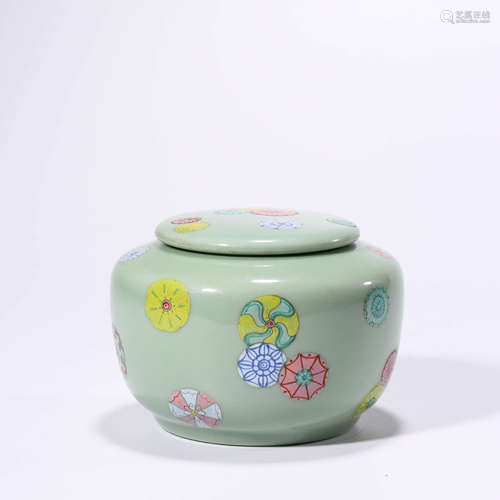 A Doucai Millefleurs Jar with Cover